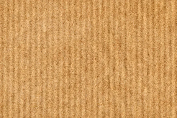 Papier kraft recyclé à rayures brunes Texture grossière froissée — Photo
