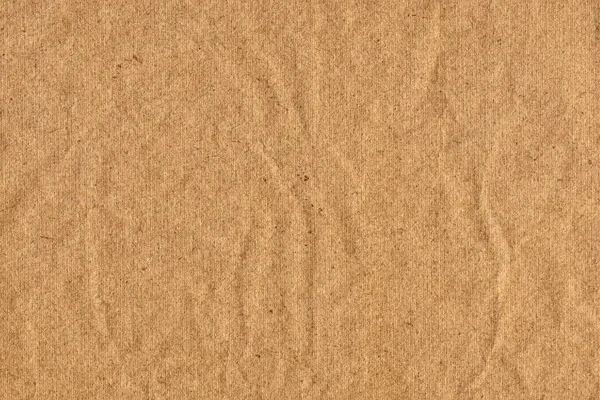 Brown Striped Recycle Kraft Paper Coarse Crumpled Grunge Texture — Stock Photo, Image