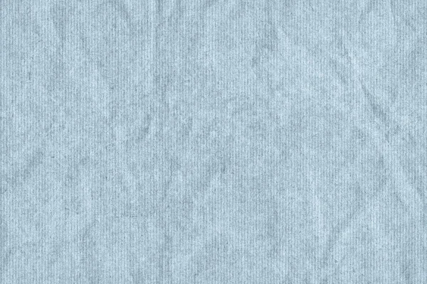 Světle modrý pruhovaný recyklovaný Kraft papír hrubě zmačkaný grunge — Stock fotografie