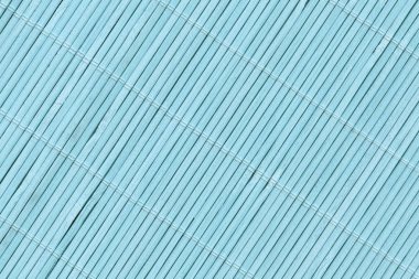 Yüksek Çözünürlüklü Soluk Mavi Bambu Place Mat Rustik Slatted Interlaced Kaba Arka Plan Doku