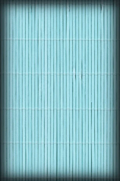 Tapis de place en bambou bleu pâle haute résolution Rustique à lattes entrelacées texture de fond grossière Vignette — Photo