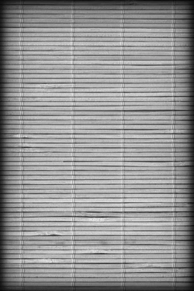 Alta resolución gris bambú lugar estera rústico laminado entrelazado grueso viñeta fondo textura —  Fotos de Stock