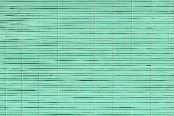 Alta resolución turquesa bambú lugar estera rústico laminado entrelazado grueso fondo textura — Foto de Stock
