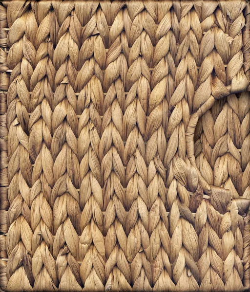 Gevlochten Wasmand Rustieke Grunge Textuur Detail — Stockfoto