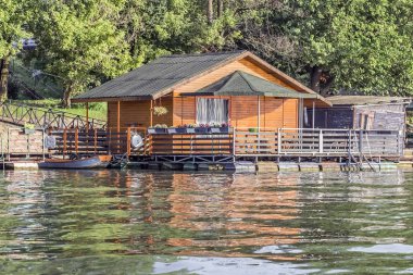 Summer Floating Raft Hut on Sava River - Belgrade - Serbia