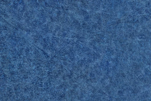Dark Marine Blue Creased Exfoliated Leather Grunge Texture Sample — Stock Photo, Image