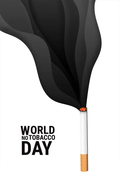 Día Mundial Sin Tabaco Prohibido Fumar — Vector de stock