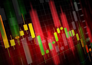 Forex Trading Signals vektör illüstrasyon. Yatırım stratejileri ve online ticaret sinyalleri