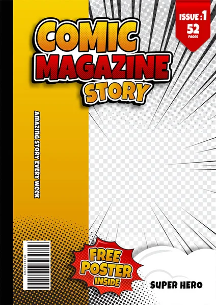 çizgi roman sayfası şablon tasarımı. Dergi kapağı 