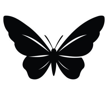 Zarif Siyah Kelebek Silueti
