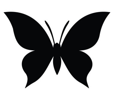 Kelebek Tasarımının Siyah Silüeti