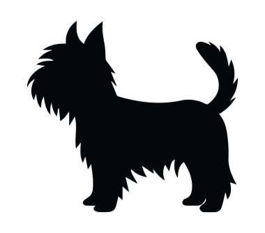 Kıvrık Kuyruklu Oyuncak Yumuşak Köpeğin Silueti