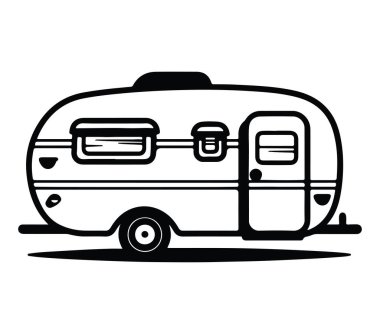 Eğlence Macerası için Vintage Travel Trailer Simgesi