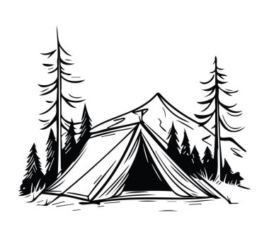 Muhteşem Dağ Manzarası Altında Manzaralı Kamp Çadırı