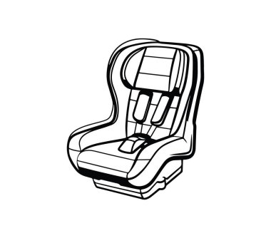 Araç Resimleri Tasarımı İçin Çocuk Güvenliği Koltuğu