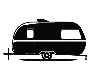 Vintage Travel Trailer Silueti