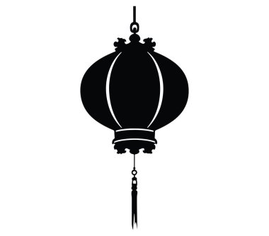 Dekoratif Amaçlar İçin Zarif Geleneksel Fener Silüeti