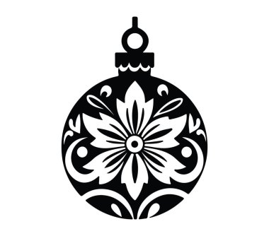 Siyah ve Beyaz Zarif Çiçek Dekoratif Tasarımı