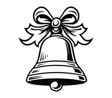 Kurdele Yay Simgesi Tatil Dekorasyonu İçin Klasik Çan