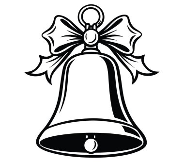 Kurdeleli dekoratif çan ve bayram kutlamaları için fiyonk.