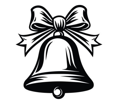 Bayram ve Kutlama Teması İçin Kurdele Yayı ile Klasik Çan