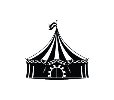 Stripes ve Flag ile Vintage Sirk Çadırı Resimleri