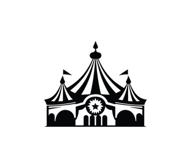 Pankartlı ve Dekoratif Elemanlarla Klasik Sirk Simgesi