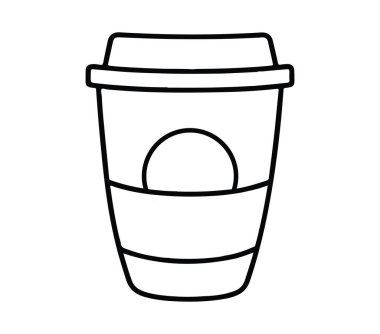 Paket kahve fincanının ana hatları.