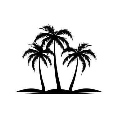 Tropikal Titreşimler İçin Palmiye Ağaçlarının Silueti