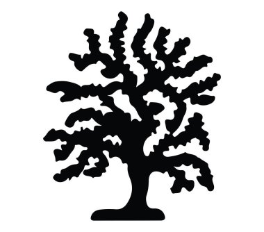 Bir Karmaşık Ağaç Tasarımı Silueti