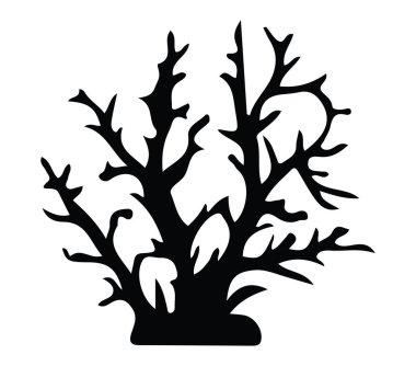 Ayrıntılı Dal Tasarımı ile Karmaşık Mercan Yapısı Silueti