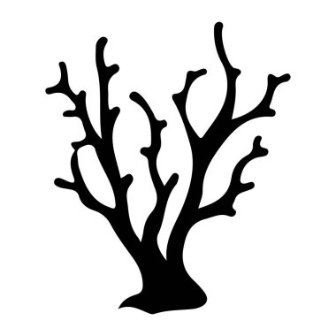 Mercan resiflerinin siyah silueti