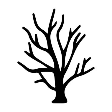 Yapraksız Ağaç Dallarının Siyah Silueti