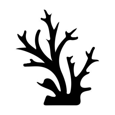 Mercan Resifi 'nin Siyah Silueti Dallanma Şekilleriyle