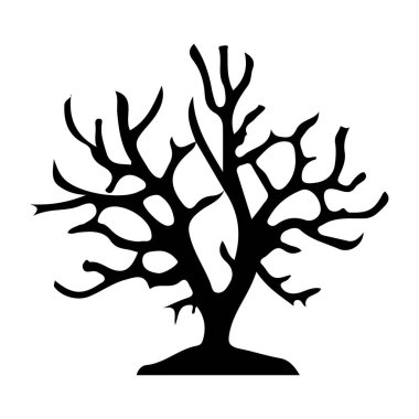 Karmaşık Dal Tasarımlı Şekli Bir Ağacın Zarif Silueti