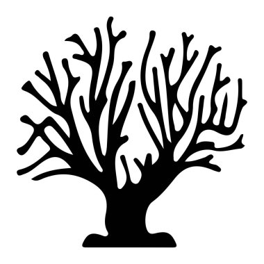 Doğa ve Sualtı Teması İçin Mercan Resifi Resimlerinin Silueti