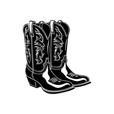 Şık Kovboy Çizmeleri Karmaşık Tasarımlı İkonik Batı Ayakkabıları