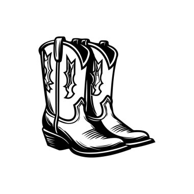 Karmaşık Tasarım ve Dikiş Detaylı Klasik Kovboy Çizmeleri
