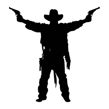 Silahlı Kovboy Silueti Dramatik Duruşmada Yükseldi