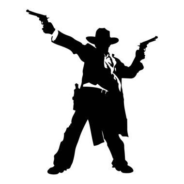 Vahşi Batı Çıkmazı 'nda Silahlı Kovboy' un Dinamik Silueti