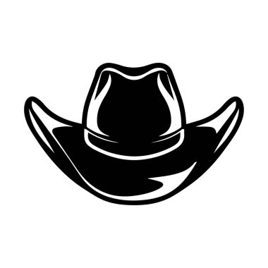 Batı Temalı Tasarımlar ve Resimler İçin Klasik Kovboy Şapkası Silueti