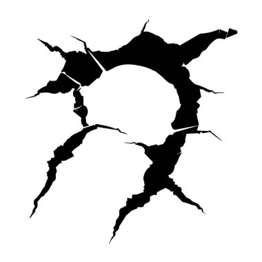 Çatlak Duvar dokusu Grafik Tasarım Kullanımı için izole edildi