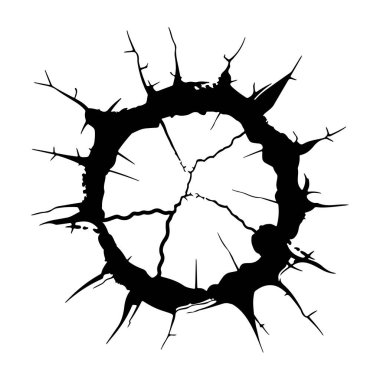 Keskin Kenarlı Soyut Kara Delik ve Tasarım Kullanımı İçin Düzensiz Şekiller