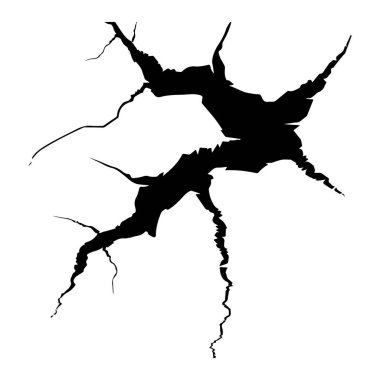 Keskin Kenarlar ve Karmaşık Desenlerle Çatlak Yüzey Resimleri