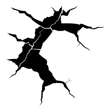 Modern Sanat ve Yaratıcı Projeler için Çatlak Duvar Silüeti Tasarımı