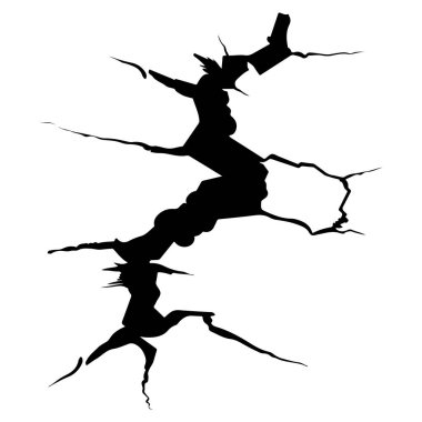 Çatlak Yüzeyde Dans Eden Bir Şeklin Soyut Silueti Tasarımı