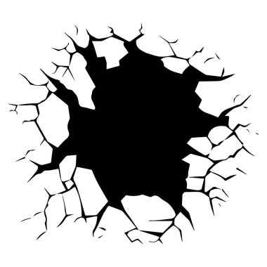 Arkaplan Tasarımı veya Sanat İçin Kara Çatlak Delik