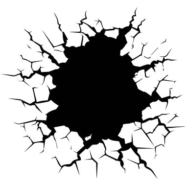 Parçalanmış Kenarları ve Keskin Çatlakları olan Kara Çatlak Deliği