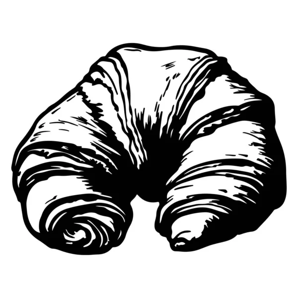 Klasik Kruvasan Pastası 'nın Detaylı Siyah ve Beyaz Resimleri