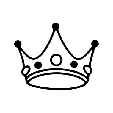 Grafiklerde Kraliyet ve Prestij Kullanımı için Şık Taç Simgesi Tasarımı